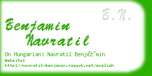 benjamin navratil business card